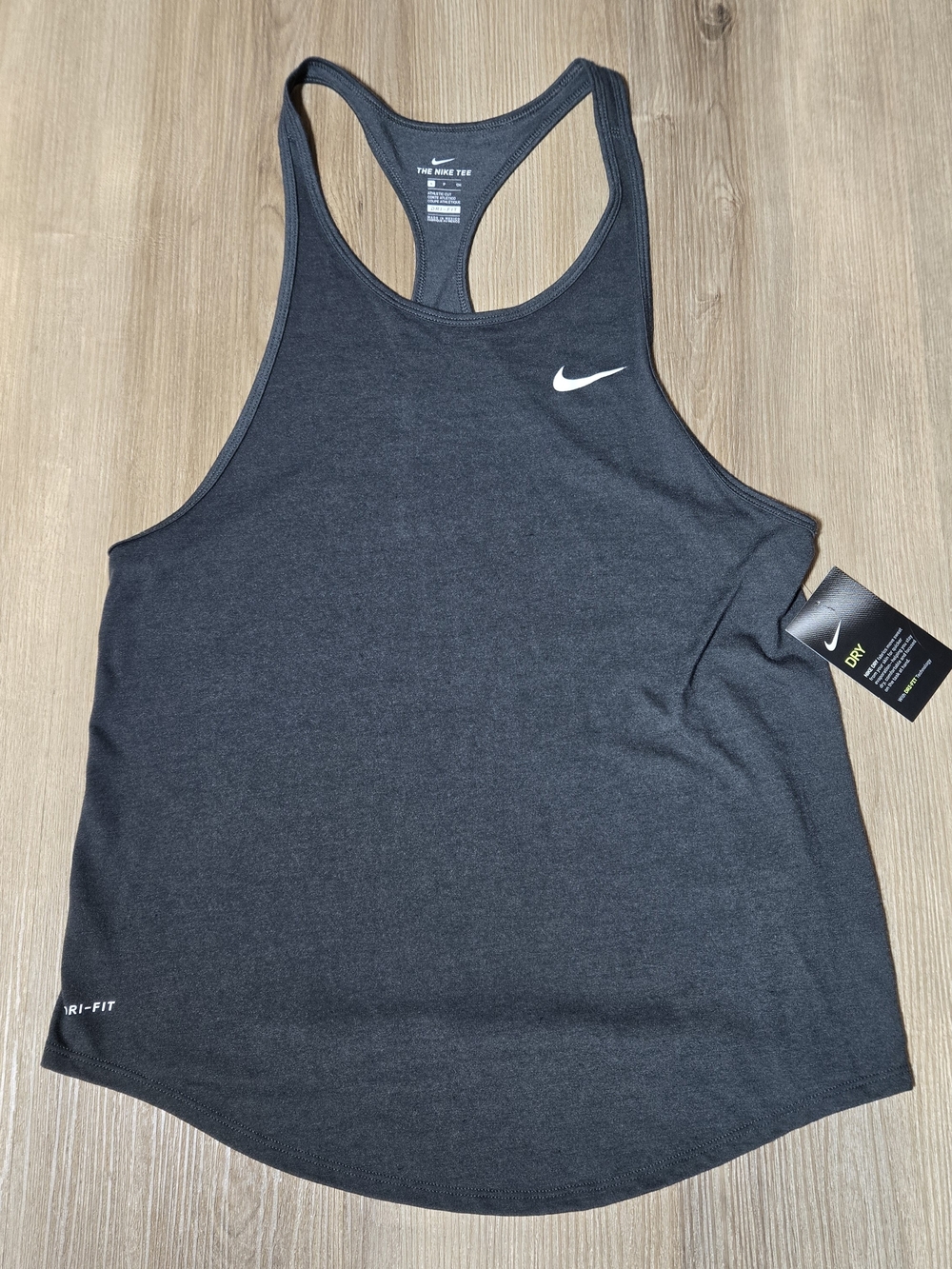 Nike Dri-FIT Racerback Tank Top - Charcoal
